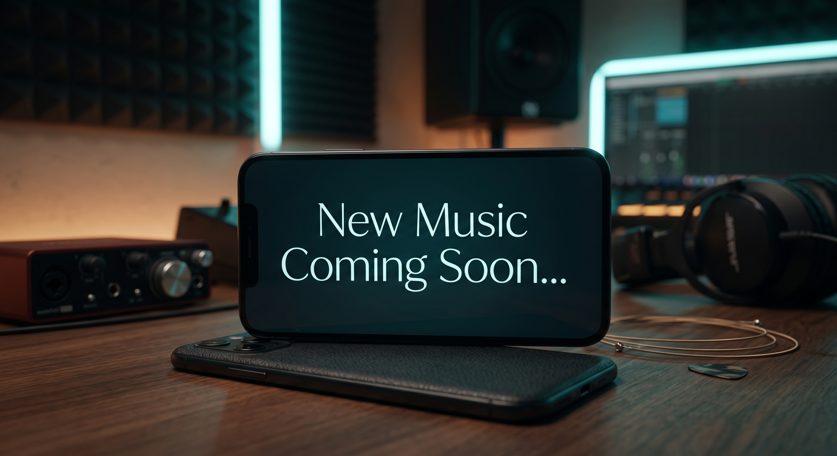 New Music Coming Soon - phone in recording studio